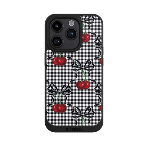Apple iPhone 15 Pro NIVOpure Cherry Pattern Black