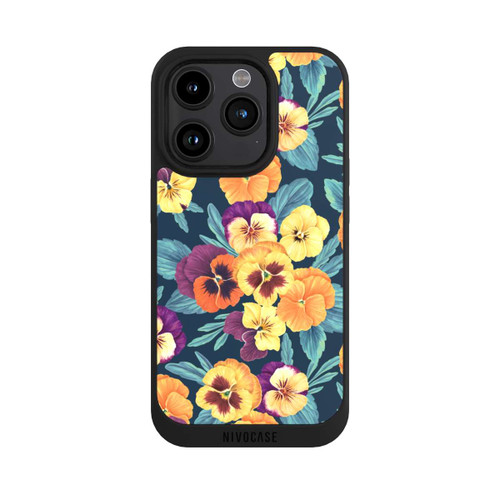 Apple iPhone 15 Pro NIVOpure Pansies on Navy