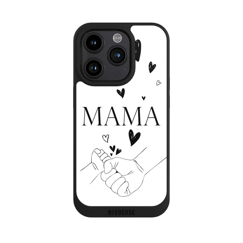 iPhone 15 Pro NIVOpure Mothers Day Line Art Hands Black and White