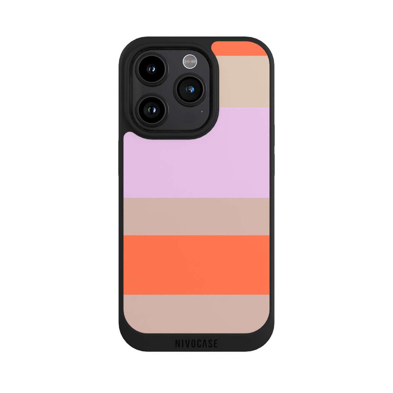 iPhone 15 Pro NIVOpure Moca Lila Orange Stripes