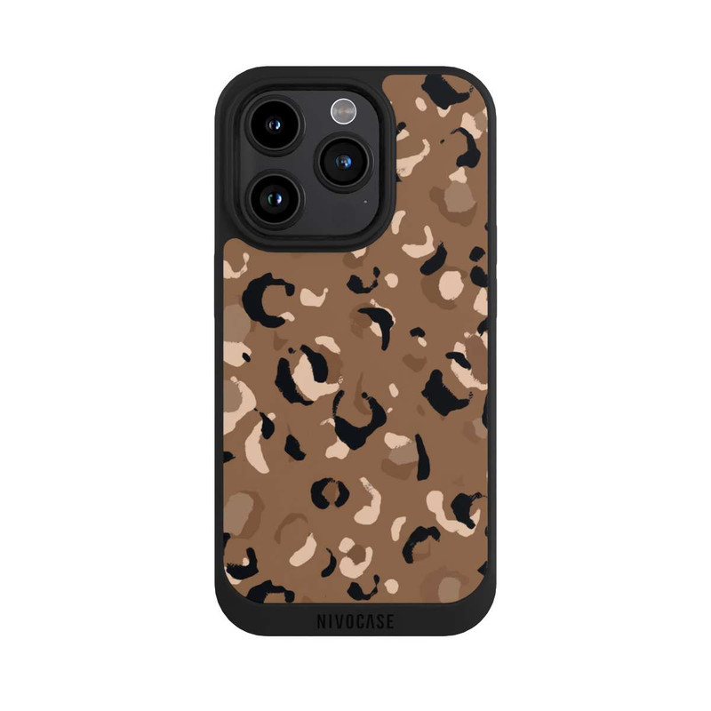 iPhone 15 Pro NIVOpure Leo Muster Braun