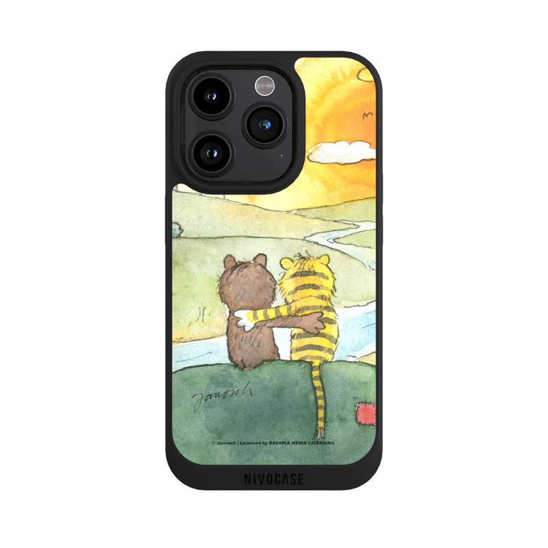 iPhone 15 Pro NIVOpure Bär und Tiger Sonnenuntergang