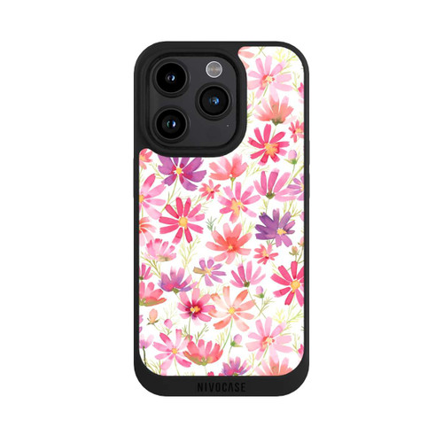 Apple iPhone 15 Pro NIVOpure Boho Cosmos Flowers Purple