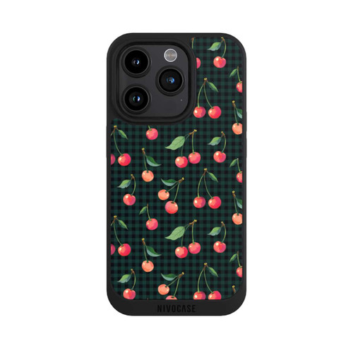 Apple iPhone 15 Pro NIVOpure Cherries and Green Gingham