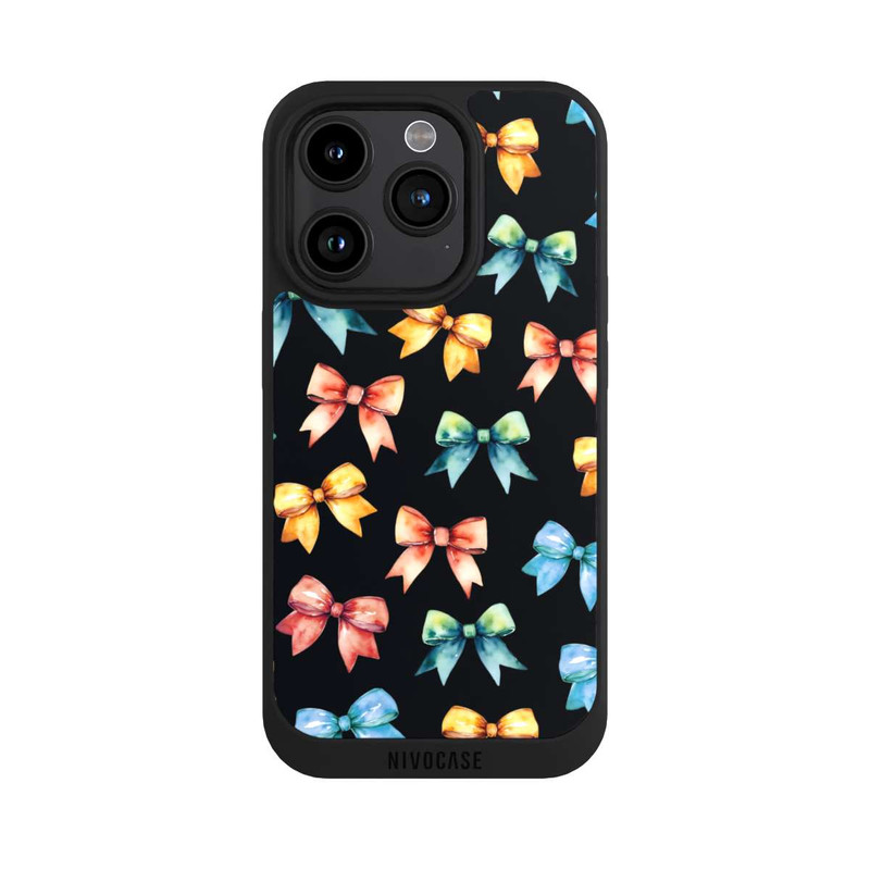 iPhone 15 Pro NIVOpure Rainbow Bows Black