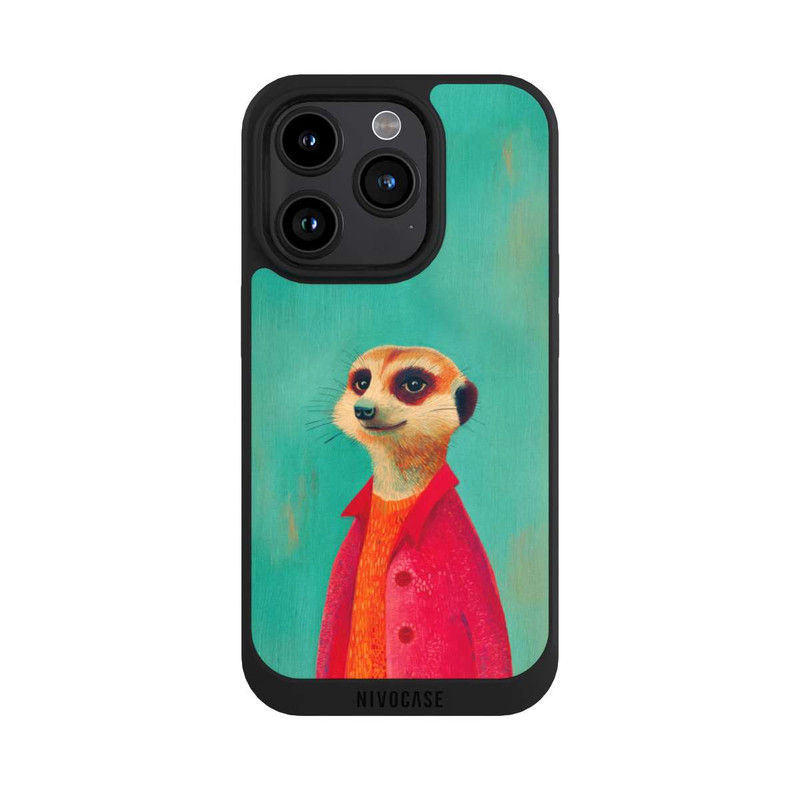 iPhone 15 Pro NIVOpure Meerkat Green Illustration