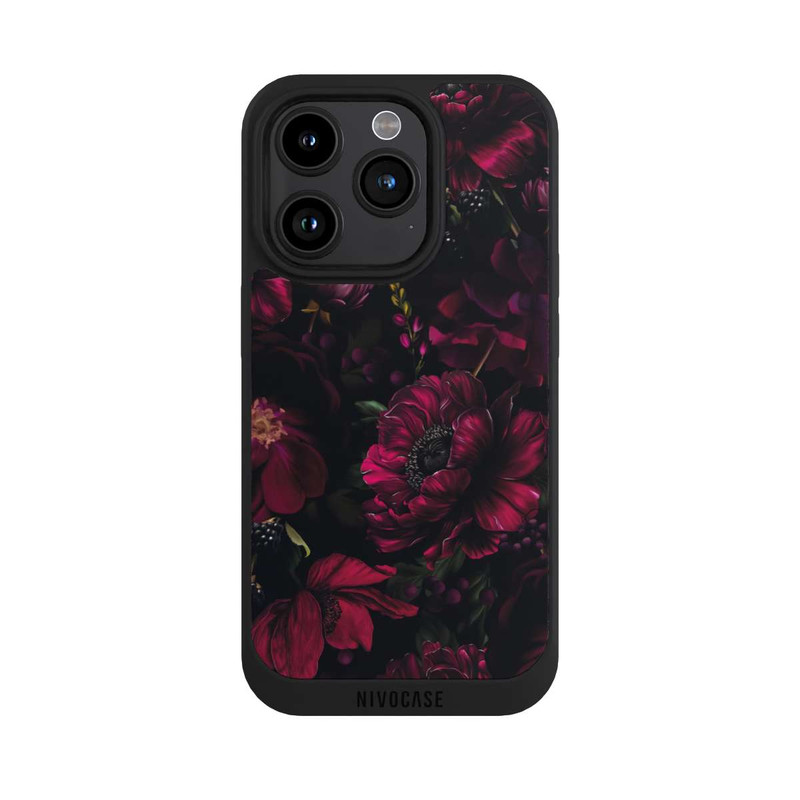iPhone 15 Pro NIVOpure Dunkle Rote Blumen Liebe