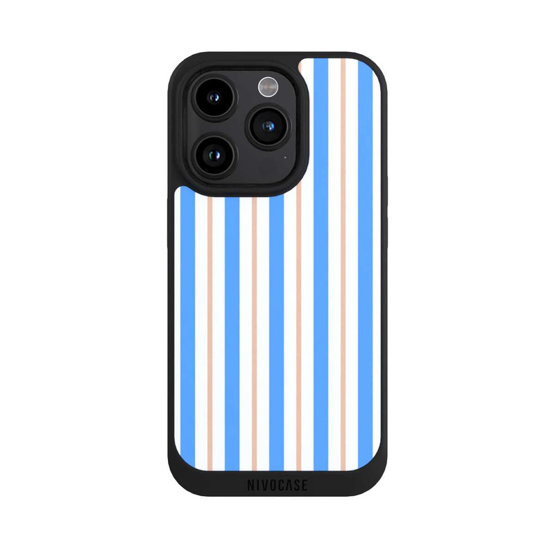 iPhone 15 Pro NIVOpure Stripes Blue Beige