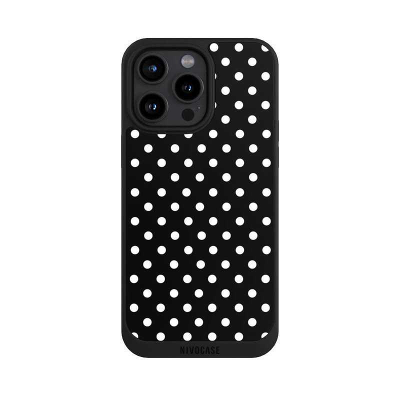 iPhone 15 Pro Max NIVOpure Confettis blancs sur fond noir