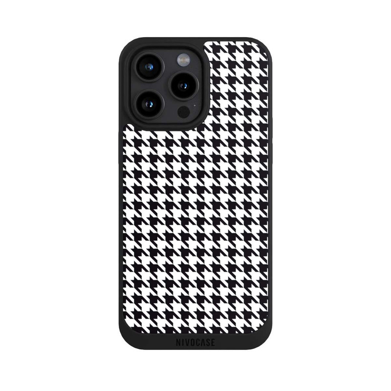 iPhone 15 Pro Max NIVOpure Hahnentritt Schwarz Weiß