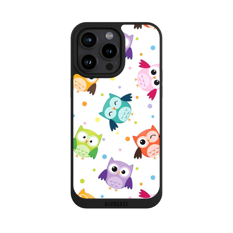 iPhone 15 Pro Max NIVOpure Chouettes avec confettis