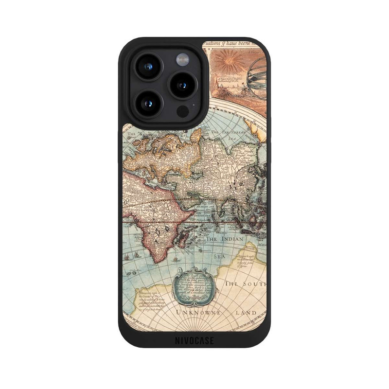 iPhone 15 Pro Max NIVOpure Carte du Monde Ancienne