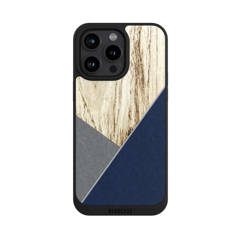iPhone 15 Pro Max NIVOpure Bois Graphique Bleu