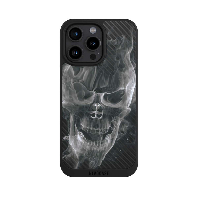 iPhone 15 Pro Max NIVOpure Crâne Fumée Carbone
