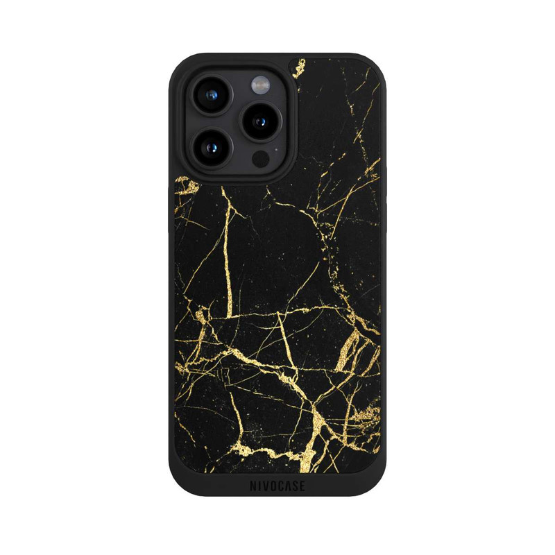 iPhone 15 Pro Max NIVOpure Marbre Noir et Or