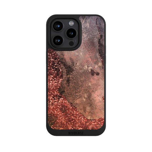 Apple iPhone 15 Pro Max NIVOpure  Brauner Glitzer Marmorlook