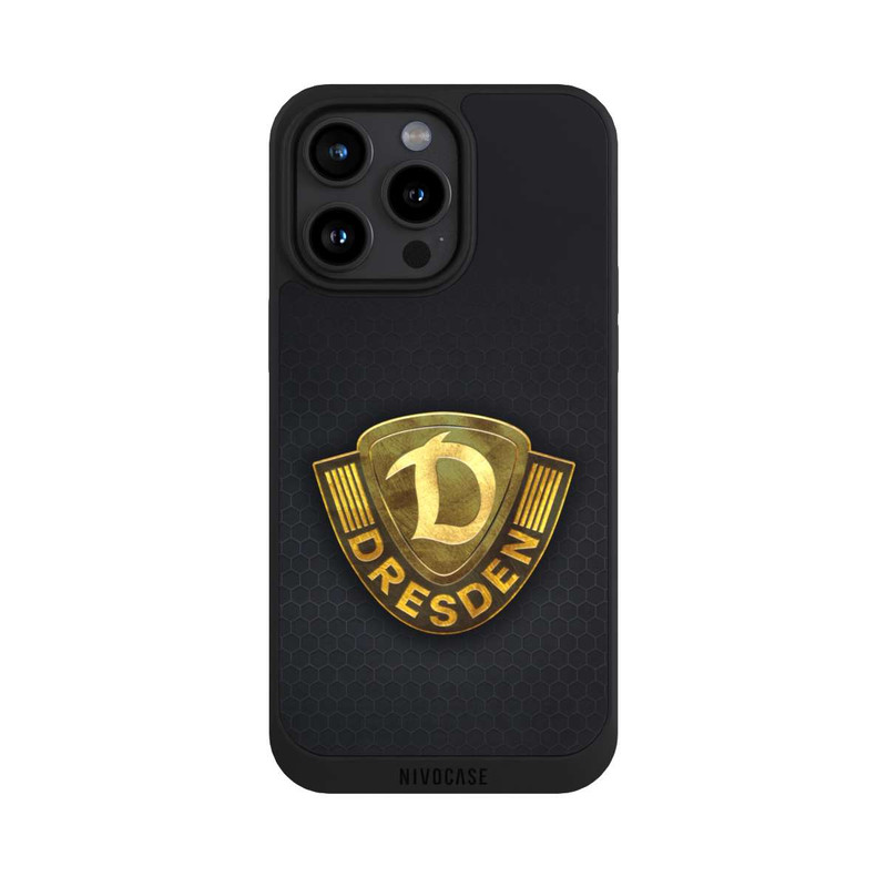 iPhone 15 Pro Max NIVOpure Goldenes Logo Look Dynamo Dresden