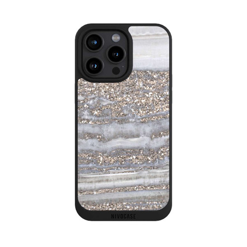 Apple iPhone 15 Pro Max NIVOpure Weißer Glitzer Marmor Look