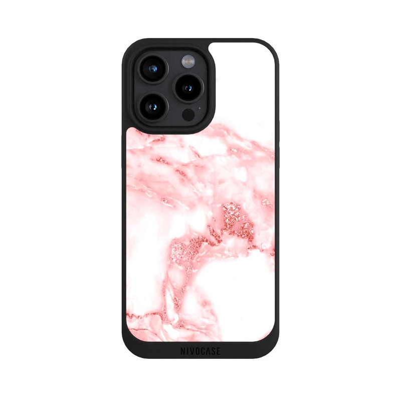 iPhone 15 Pro Max NIVOpure Marmor rosa und weiß