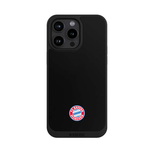 Apple iPhone 15 Pro Max NIVOpure Klassisches FCB Logo Klein - Bunt auf Schwarz