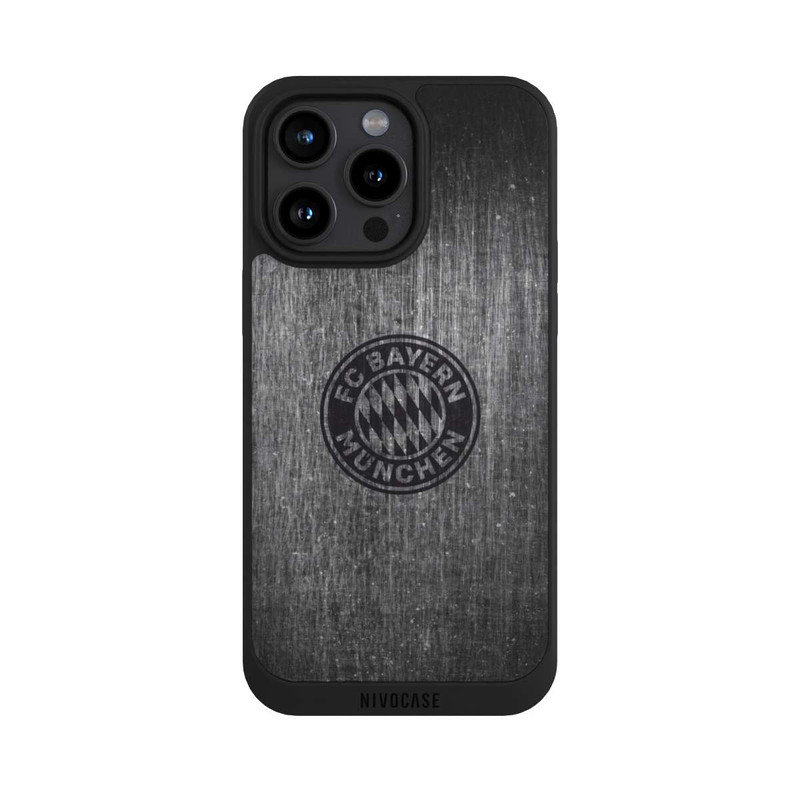 iPhone 15 Pro Max NIVOpure Metal look FCB Logo plain