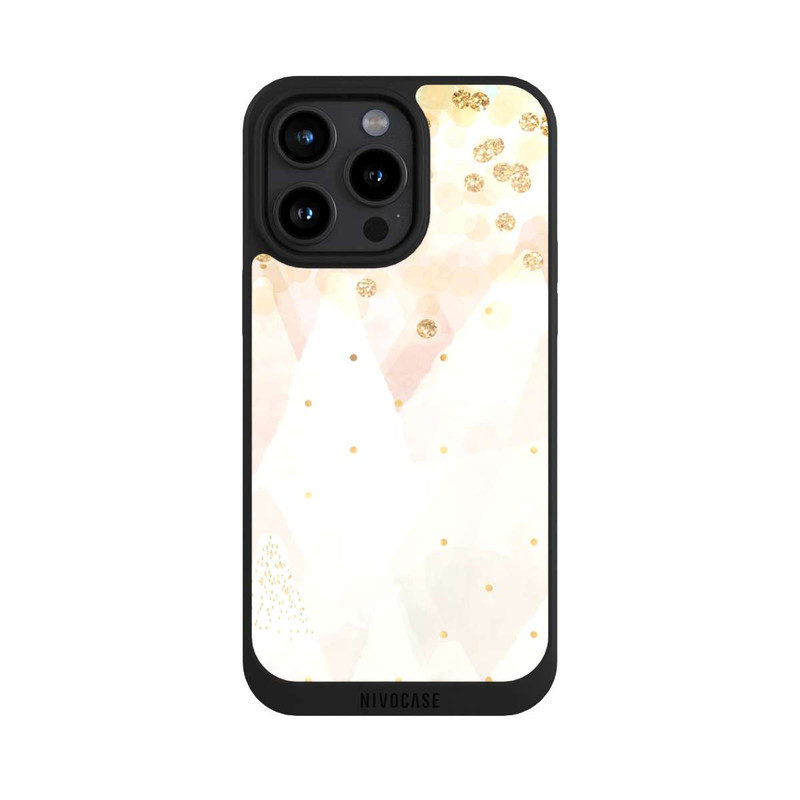 iPhone 15 Pro Max NIVOpure Gold Glitter Snow Look