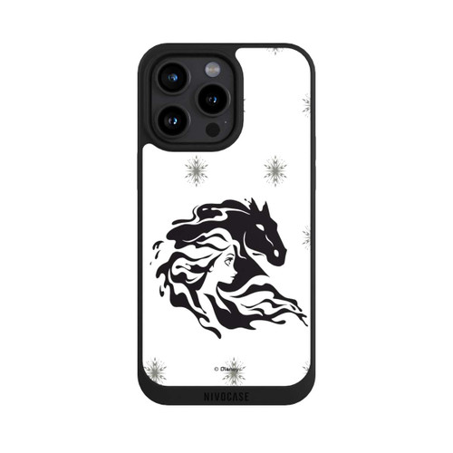 Apple iPhone 15 Pro Max NIVOpure Elsa Nokk la Reine des Neiges 2 Noir et Blanc