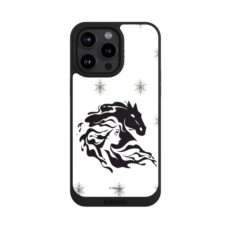 iPhone 15 Pro Max NIVOpure Elsa Waterhorse Frozen Black and White