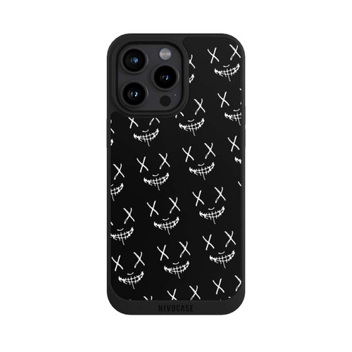 Apple iPhone 15 Pro Max NIVOpure Maskenmuster Schwarz