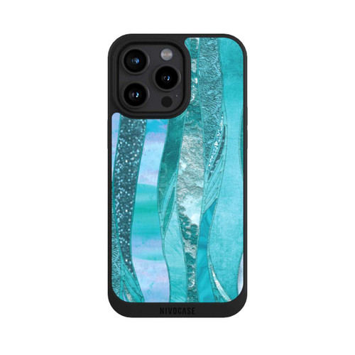Apple iPhone 15 Pro Max NIVOpure glamouröser Glitzerlook blau