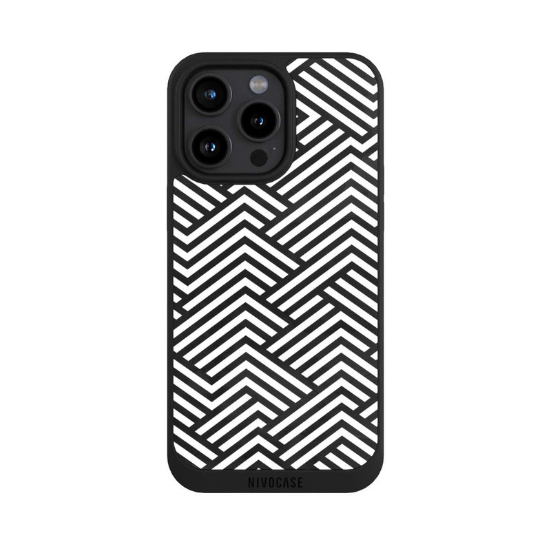 iPhone 15 Pro Max NIVOpure ZigZag noir et blanc