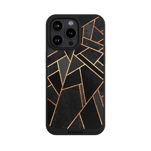 Apple iPhone 15 Pro Max NIVOpure Schwarze Nacht Gold Druck