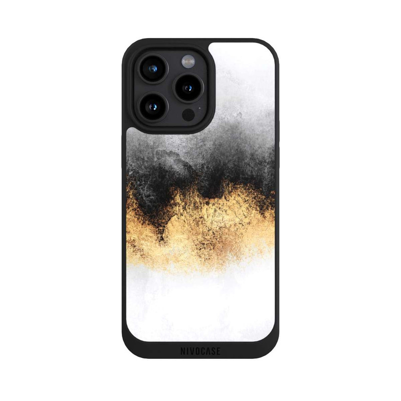 iPhone 15 Pro Max NIVOpure Grauer Himmelstaub Golddruck