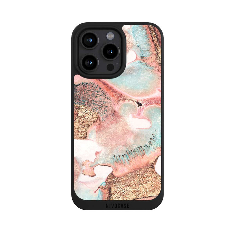 iPhone 15 Pro Max NIVOpure Hübscher Tintendruck gold