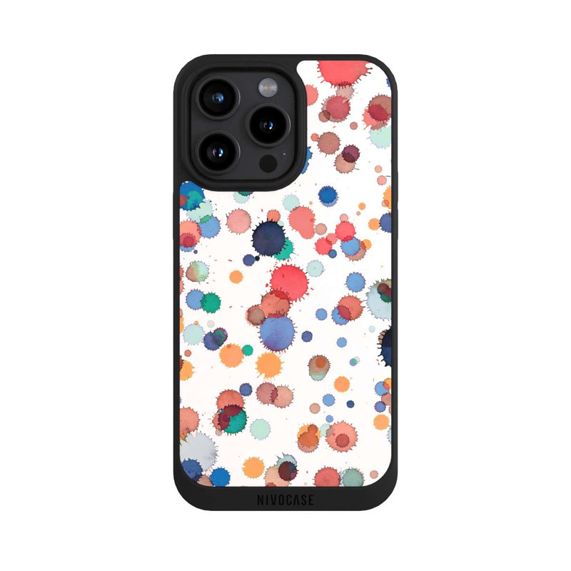 iPhone 15 Pro Max NIVOpure Drops Watercolor Texture Blue Yellow