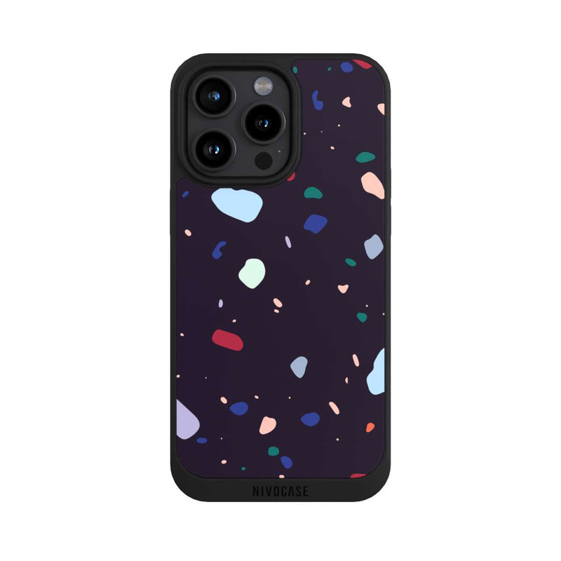 iPhone 15 Pro Max NIVOpure Moderner dunkel abgerundeter Terrazzo