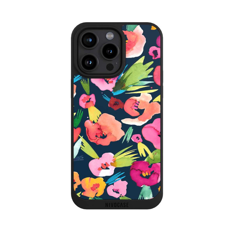 iPhone 15 Pro Max NIVOpure tropische Blumen aquarell