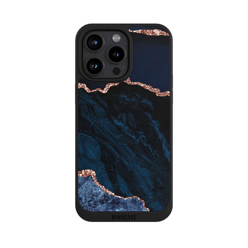 iPhone 15 Pro Max NIVOpure Marbre Bleu Nuit