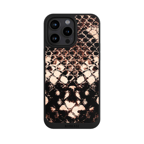 Apple iPhone 15 Pro Max NIVOpure Rose gold snake print