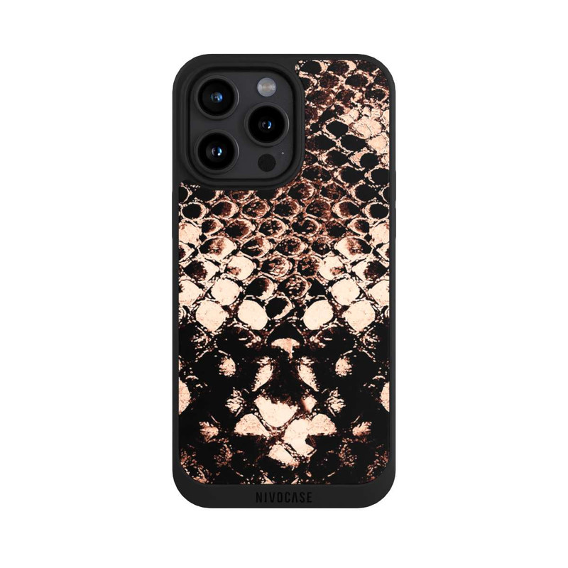 iPhone 15 Pro Max NIVOpure Rose gold snake print