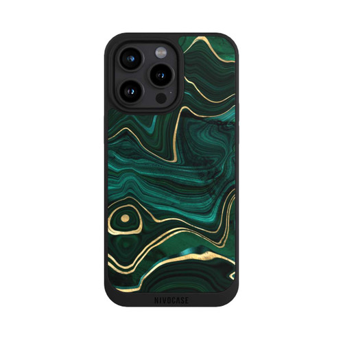 Apple iPhone 15 Pro Max NIVOpure Malachite gold print