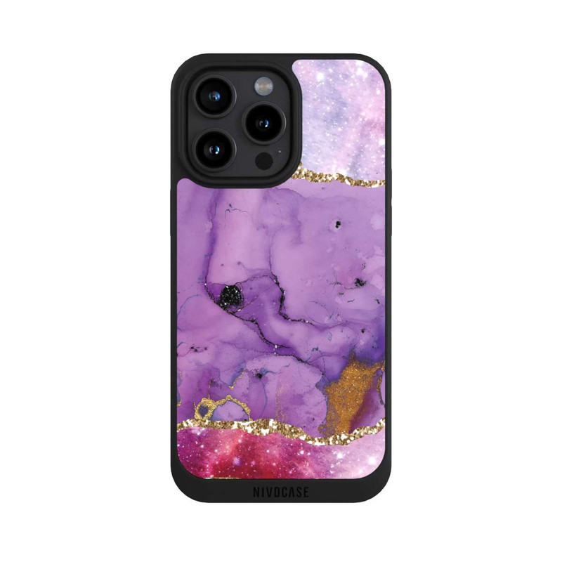 iPhone 15 Pro Max NIVOpure Marbre glamour galaxie violet