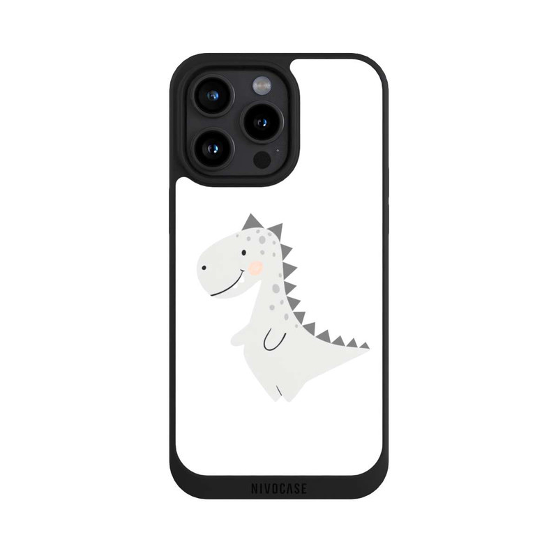 iPhone 15 Pro Max NIVOpure Grauer Dino