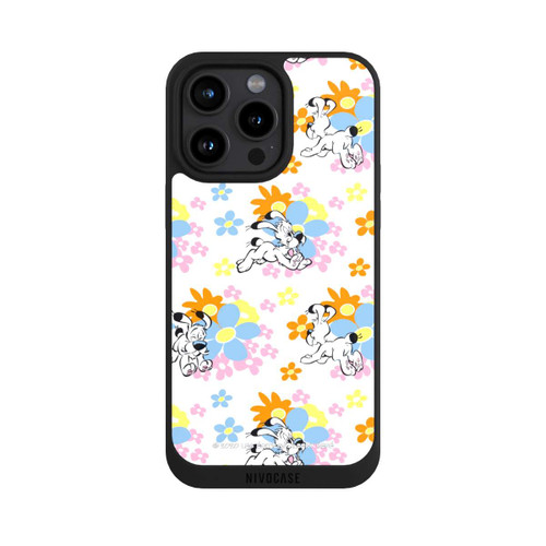 Apple iPhone 15 Pro Max NIVOpure Idéfix sur fleurs colorées