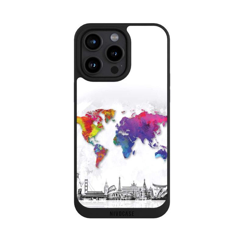 iPhone 15 Pro Max NIVOpure Weltkarte mit Skyline