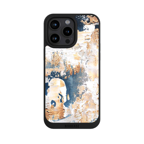 Apple iPhone 15 Pro Max NIVOpure Abstraktion Blau und Gold