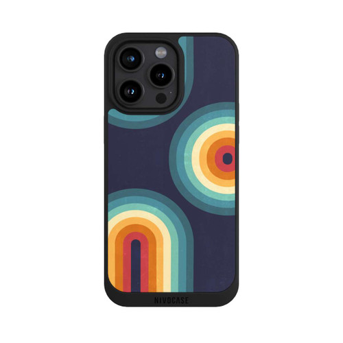 Apple iPhone 15 Pro Max NIVOpure Double Rainbow on Blue
