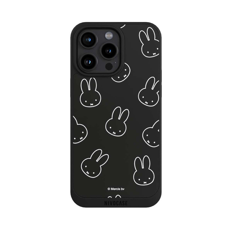 iPhone 15 Pro Max NIVOpure Miffy Pattern Black