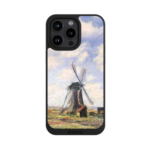 Apple iPhone 15 Pro Max NIVOpure Tulip Fields with the Rijnsburg Windmil by Claude Monet