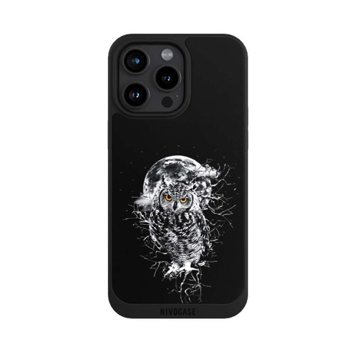 Apple iPhone 15 Pro Max NIVOpure Chouette en noir et blanc